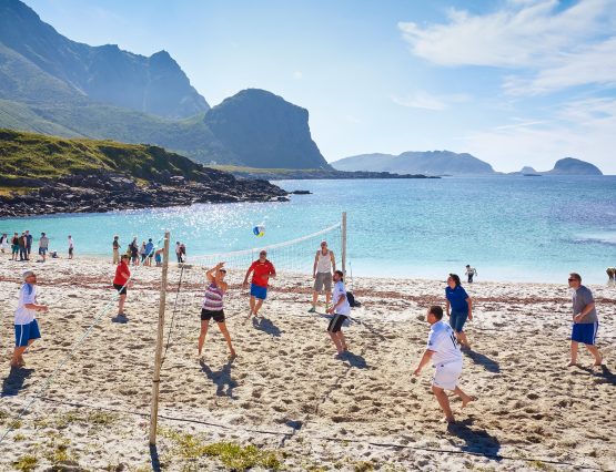 Beach volleyball on the lake